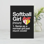 Carte De Remerciements Définition de fille de softball Sassy Sports (Debout devant)