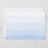 Carte De Remerciements Dégradé d'ombre teinture bleue pour la douche de m (Dos)