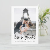 Carte De Remerciements Dégradé photo simple et moderne (Debout devant)