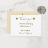 Carte de remerciements d'élégance à la décoration (Devant/Arrière en situation)