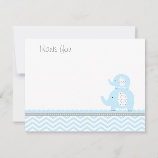 Carte de remerciements d'éléphant (Devant)