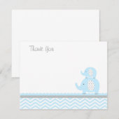 Carte de remerciements d'éléphant (Devant / Derrière)