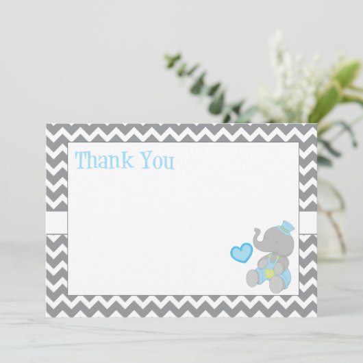 Carte de remerciements d'éléphant (Debout devant)