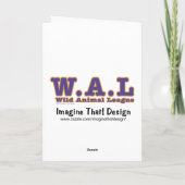 Carte de remerciements d'éléphant de base-ball (Dos)