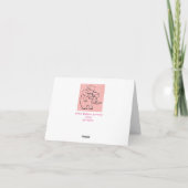 Carte De Remerciements 🐘 d'éléphant rose Abstrait (Dos)