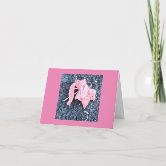 Carte De Remerciements 🐘 d'éléphant rose Abstrait (Devant)