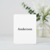 Carte De Remerciements Delete Text Replace Own Design 4.25"x5.5" Rounded (Debout devant)