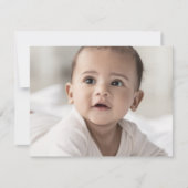 Carte De Remerciements Délicat Crème Or Photo Croix moderne Baptême (Devant)