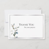 Carte De Remerciements Délicate verdure Orthodoxe funérailles chrétiennes (Devant)