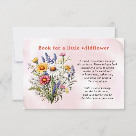 Carte De Remerciements Demande de Baby shower de petite fille Fleur sauva (Devant)
