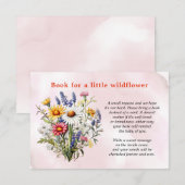 Carte De Remerciements Demande de Baby shower de petite fille Fleur sauva (Devant / Derrière)