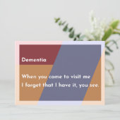 Carte De Remerciements Démence (Debout devant)