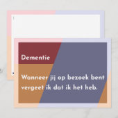Carte De Remerciements Démence (Devant / Derrière)