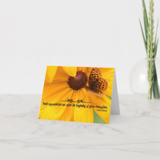 Carte De Remerciements Démosthène Citation Inspirationnelle "Opportunités (Devant)