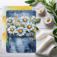 Denim Blue Jean | Fleurs de marguerite Baby Shower