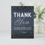 Carte De Remerciements Denim Diamonds Parties scintillant Rhinestones Chi (Debout devant)
