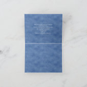 Carte De Remerciements Denim Texture Perles d'ivoire et dentelle (Intérieur)