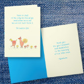 Carte de remerciements d'enseignant du dimanche