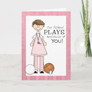 Carte de remerciements d'enseignante PE