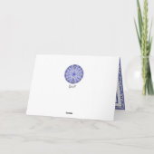 Carte De Remerciements Dentelle en céramique Bleu de Grèce (Dos)