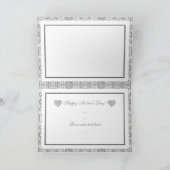 Carte De Remerciements Dentelle en céramique Gris (Intérieur)