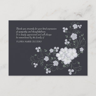 Carte de remerciements d'enterrement d'inspiration