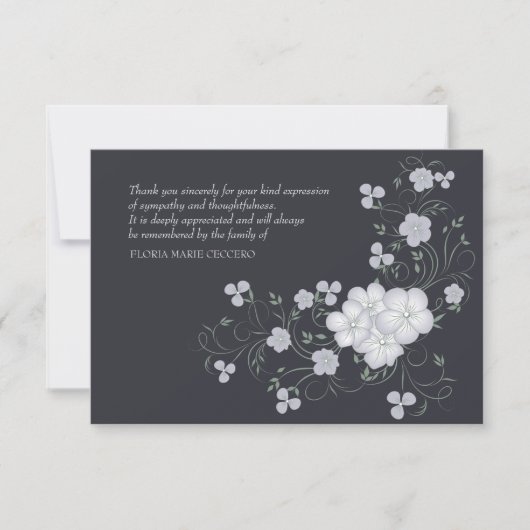 Carte de remerciements d'enterrement d'inspiration (Devant)