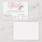 Carte de remerciements d'entreprise (Devant / Derrière)