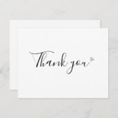 Carte de remerciements d'entreprise à script simpl (Devant / Derrière)