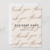 Carte de remerciements d'entreprise dans un emball (Devant)