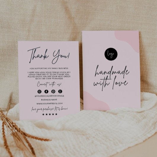 Carte de remerciements d'entreprise imprimable