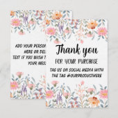 Carte de remerciements d'entreprise personnalisée (Devant / Derrière)