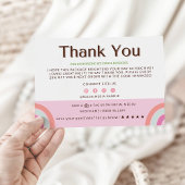 Carte de remerciements d'entreprise rétro