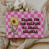 Carte de remerciements d'entreprise rétro