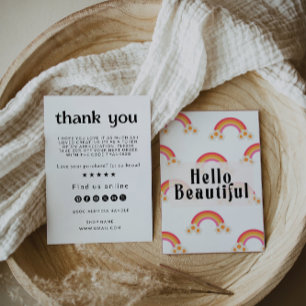 Carte de remerciements d'entreprise rétro