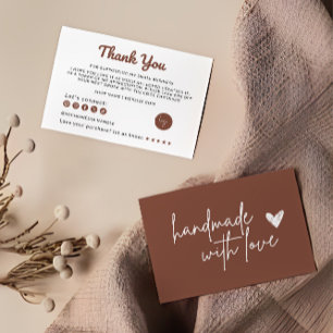 Carte de remerciements d'entreprise rétro