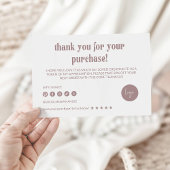 Carte de remerciements d'entreprise rétro