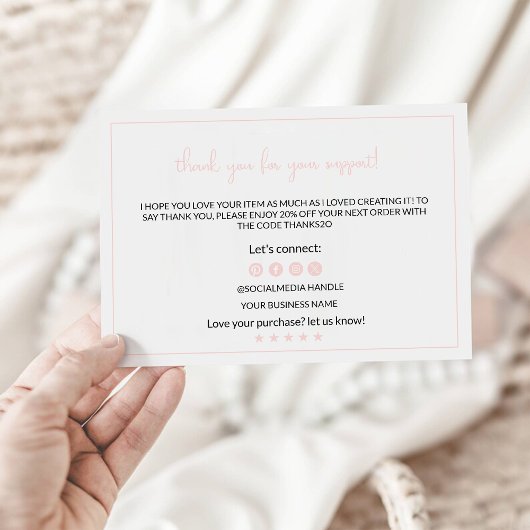 Carte de remerciements d'entreprise rétro