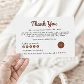 Carte de remerciements d'entreprise rétro