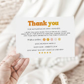 Carte de remerciements d'entreprise rétro