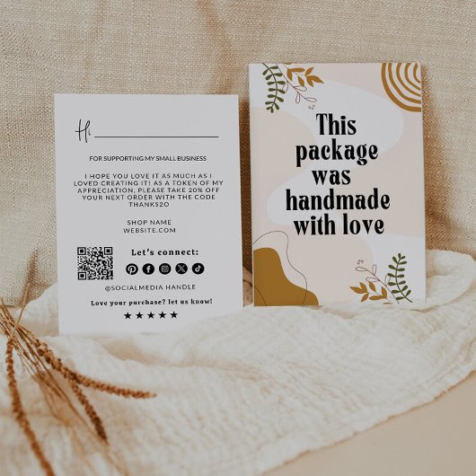 Carte de remerciements d'entreprise rétro