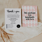 Carte de remerciements d'entreprise rétro