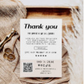 Carte de remerciements d'entreprise rétro