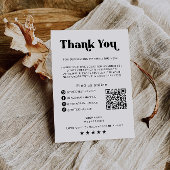 Carte de remerciements d'entreprise rétro