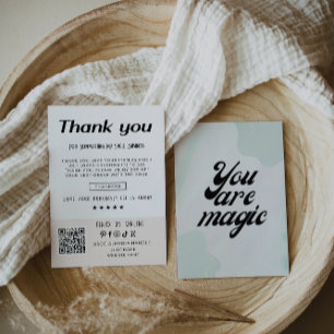 Carte de remerciements d'entreprise rétro