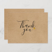 Carte de remerciements d'entreprise simple et rust (Devant / Derrière)