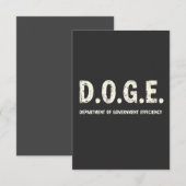 Carte De Remerciements Département de l'efficacité du gouvernement Doge D (Devant / Derrière)