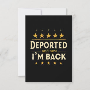 Carte De Remerciements Déporté et maintenant je suis de retour Immigratio