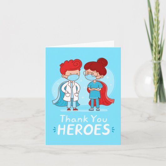 Carte de remerciements d'équipe Médicale (Devant)