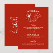 Carte De Remerciements Dernière tranche rouge de l'itinéraire de vie uniq (Devant / Derrière)